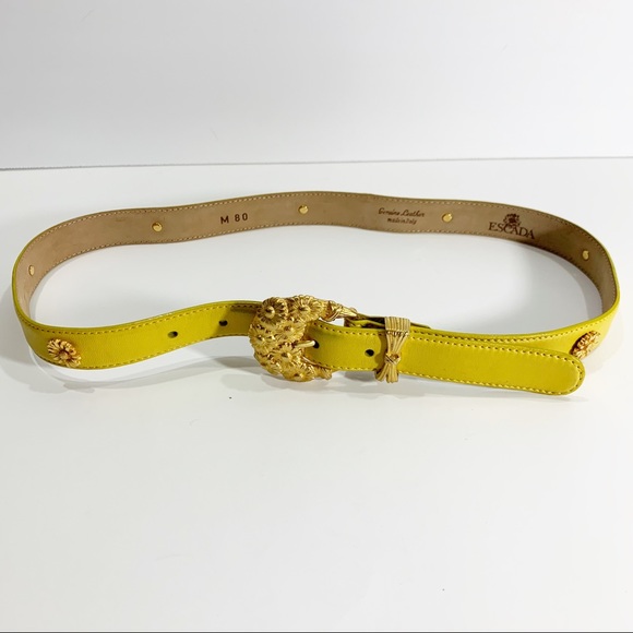Escada Accessories - Escada Yellow Belt with Designs